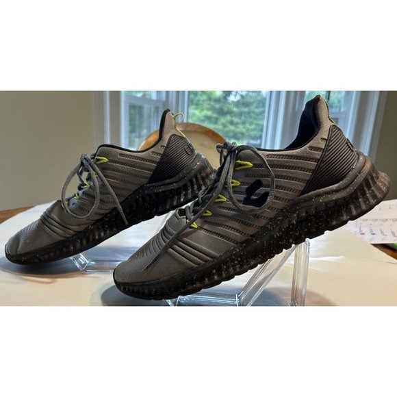 Men's Charly Tie Sneakers Size 9.5 Athletic Comfy Cushion Grey - Picture 3 of 9